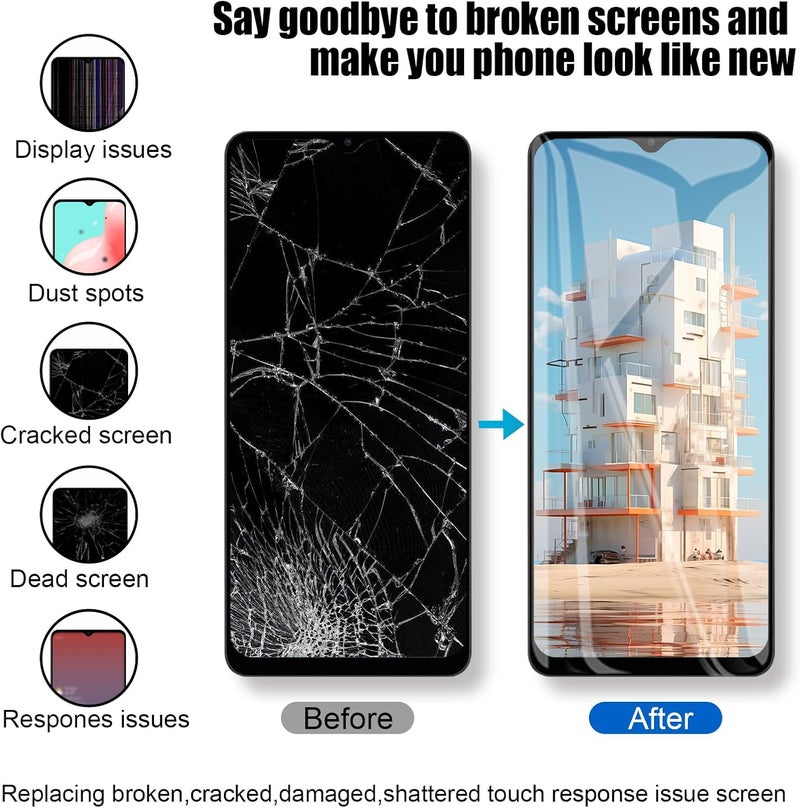 EFAITHFIX Store for Samsung Galaxy A04S A047 Screen Replacement with Frame 6.5 Inch LCD Display Digitizer for Samsung A047U A047A A047W A047F/DS Screen Replacement Touch Screen Assembly with Repair Tools - Image 5